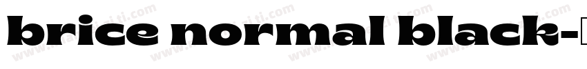 brice normal black字体转换